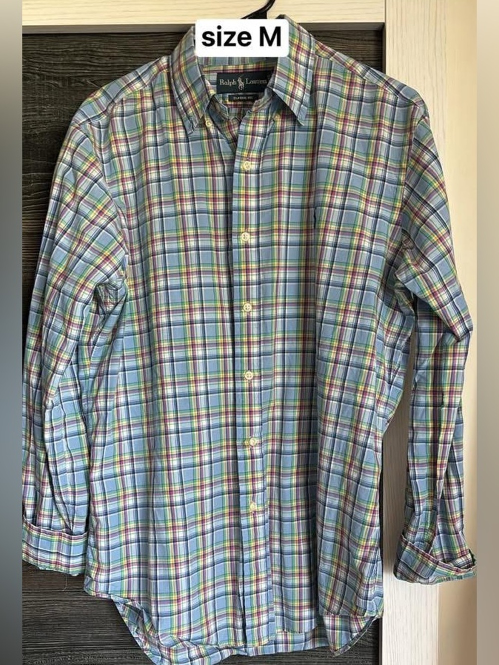 Ralph Lauren Light Blue Multicolor Plaid Button-Down Shirt